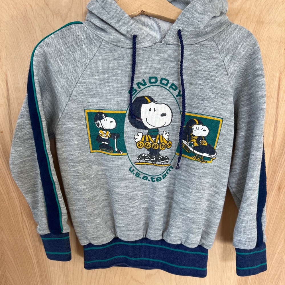 Vintage Grey Snoopy Sweatshirt for Kids